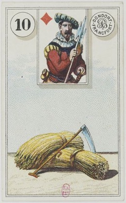 Lenormand-Karte 10 Sense, historisches Dondorf-Deck