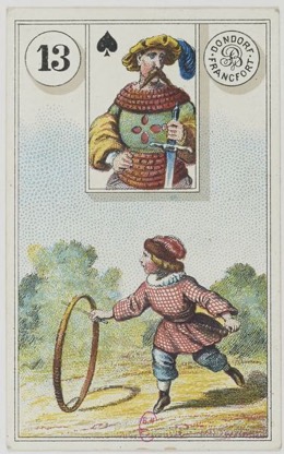 Lenormand-Karte 13 Kind, historisches Dondorf-Deck