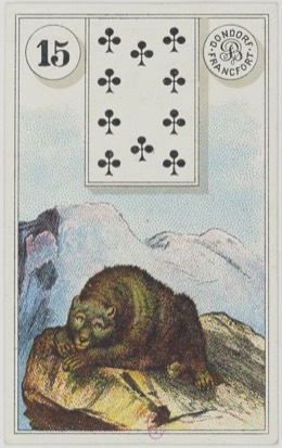 Lenormand-Karte 15 Bär, historisches Dondorf-Deck