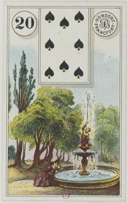 Lenormand-Karte 20 Park, historisches Dondorf-Deck