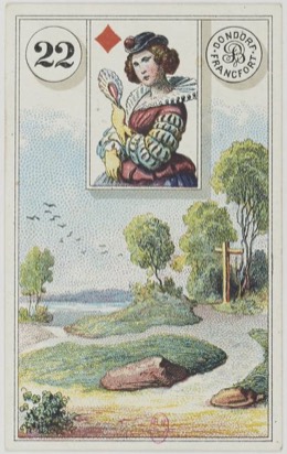 Lenormand-Karte 22 Wege, historisches Dondorf-Deck