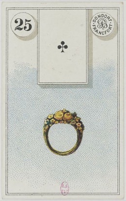 Lenormand-Karte 25 Ring, historisches Dondorf-Deck